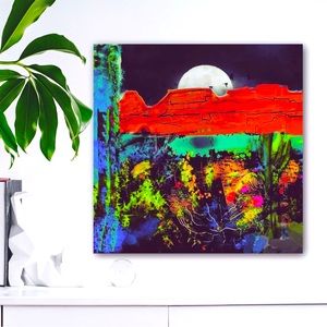 On Sale: Original Watercolor Print of Moon Over Arches